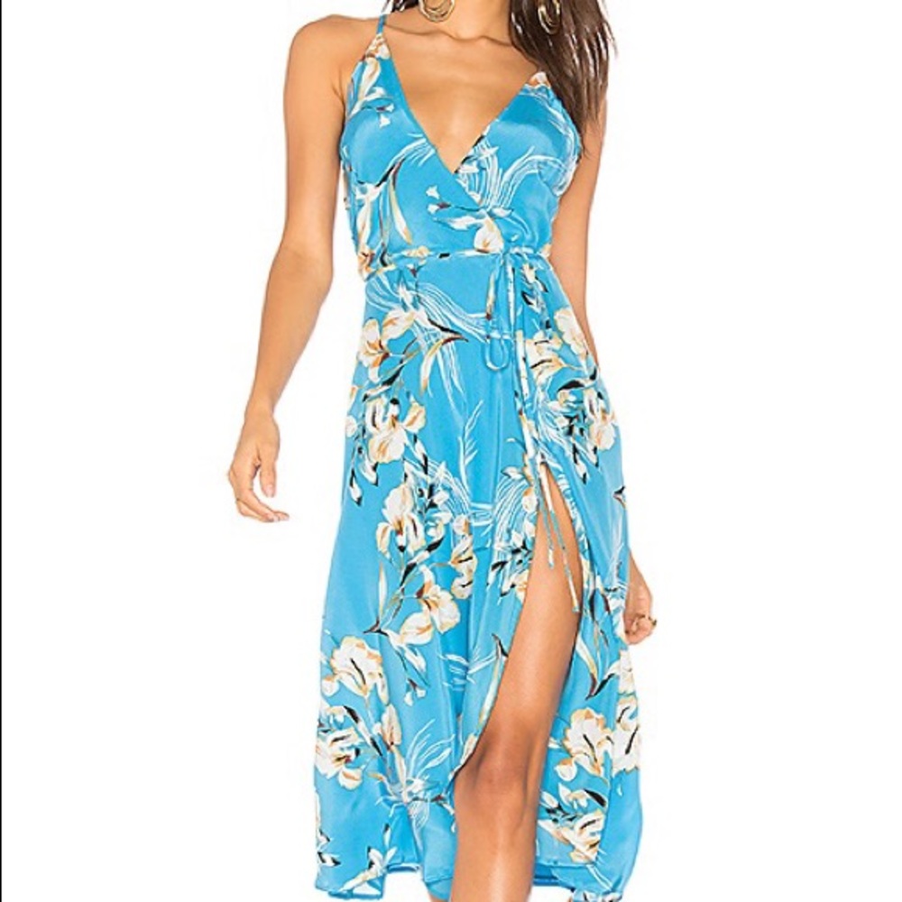 Yumi Kim blue wrap dress size M